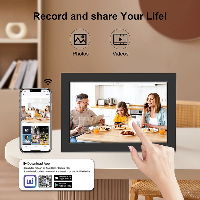 Memora | WiFi Digital Photo Frame with 25.6 cm IPS HD Touchscreen | Instant Sharing for Cherished Memories