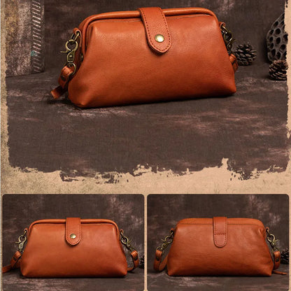 Vintage-Inspired Leather Crossbody Purse for Women – Classic Handbag with Adjustable Strap for Daily Use, Travel, Shopping & Casual Outfits
