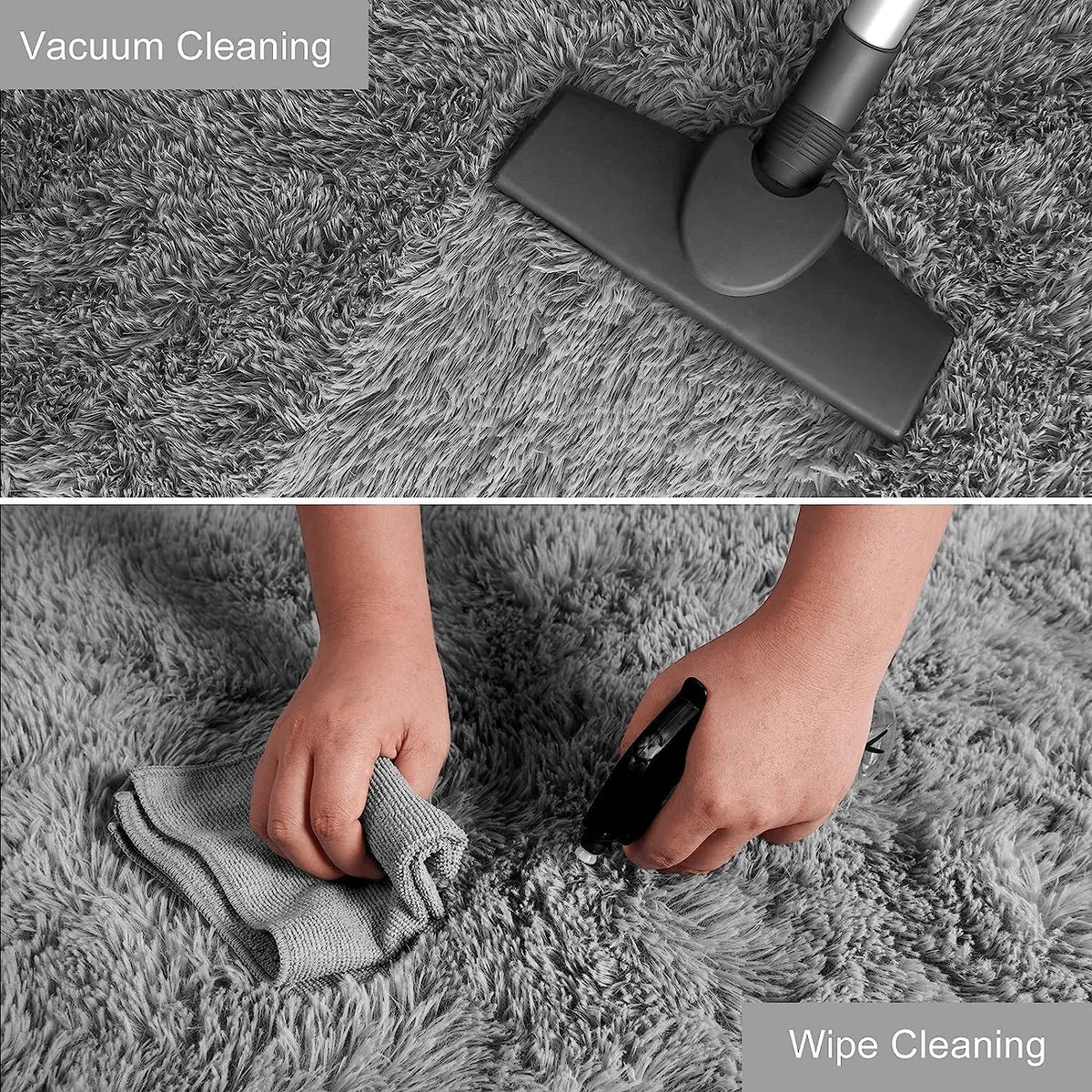Plush Floor Runner Rug 31.5 x 79 inches White Microfiber Anti-Slip Backing Bedroom Hallway Living Room Soft Shag Carpet for Hard Floors