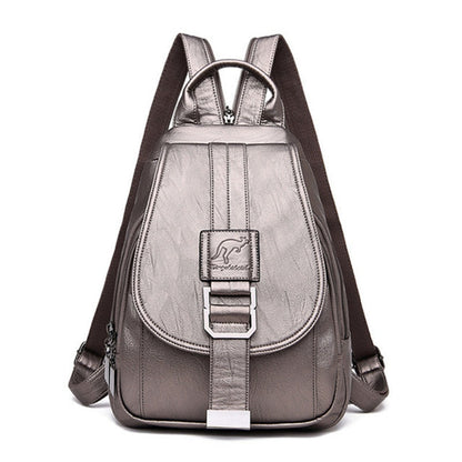 Women's Leather Backpack Purse | Convertible Shoulder Bag for Work & Travel | Handcrafted Premium Cowhide | Multi-Pocket Design