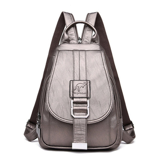 Women's Leather Backpack Purse | Convertible Shoulder Bag for Work & Travel | Handcrafted Premium Cowhide | Multi-Pocket Design