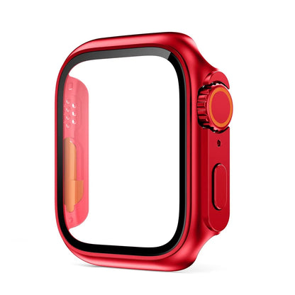 Hardened Glass Shield Case for Apple Watch Series 7/8/SE – Full Display Coverage, Crown Access, 40-45mm Sizes