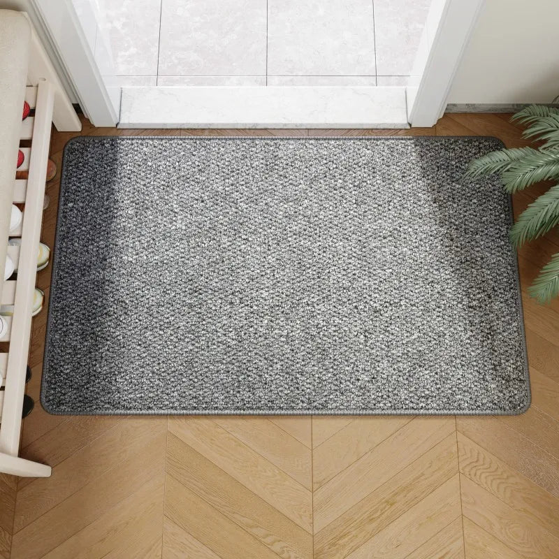 Woven-Look Outdoor Entrance Mat with Non-Slip Backing – Weather-Resistant Polypropylene Doorway Rug for Front Door, Patio & Hallway