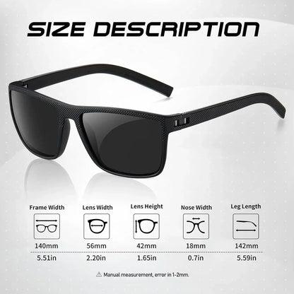 Polarized Sunglasses 3-Piece Set for Men & Women Outdoor Sports Driving UV400 Protection Lightweight Frames