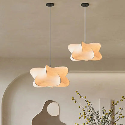 Flowing Silk Shade Overhead Light Fixture 12 in Taupe E27 Socket for Dining Room Living Room Bedroom Ambient Glow Modern Minimalist Organic
