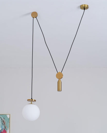 Modular Sculptural Ceiling Light with Adjustable Sections & Custom Finish Options for Dining Room Kitchen Living Room