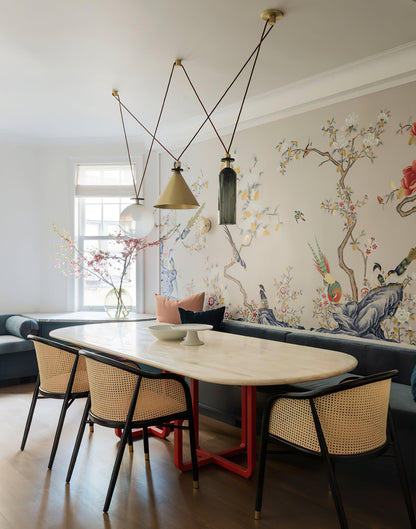 Modular Sculptural Ceiling Light with Adjustable Sections & Custom Finish Options for Dining Room Kitchen Living Room