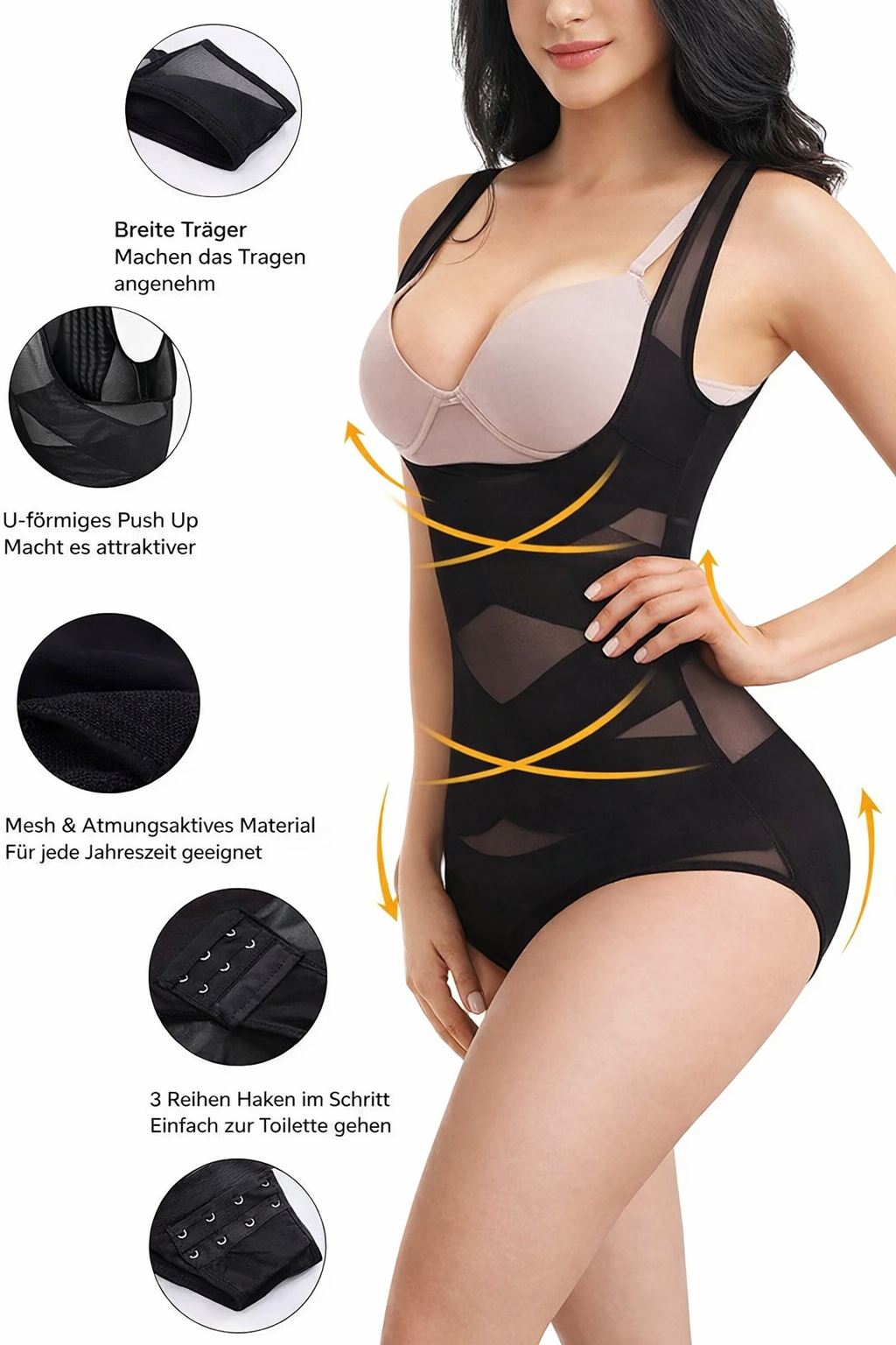 Seamless Body Shaper for Women | Tummy Control & Waist Slimming Bodysuit | Smoothing Shapewear for Everyday Wear, Work & Special Occasions