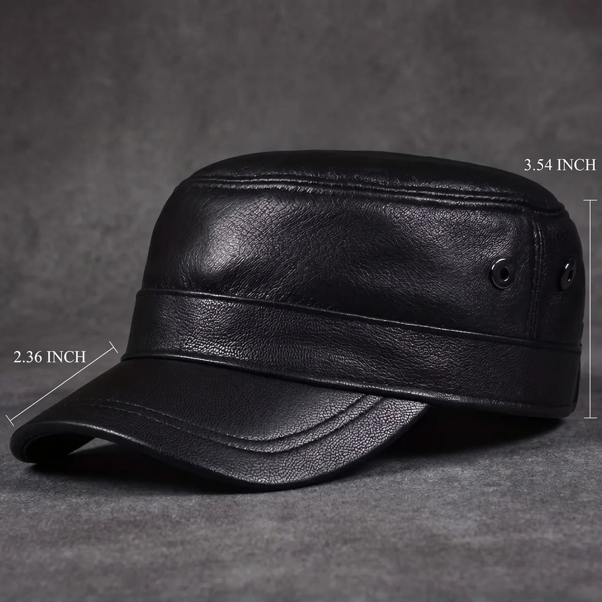 Sheepskin Cadet Cap | Structured Design with Short Brim | Stylish Headwear for Riders