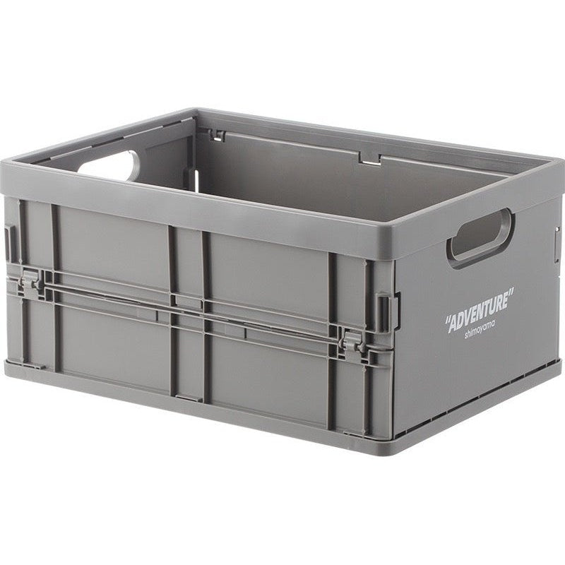 Collapsible Plastic Bin 14 x 10 x 7 Inches Gray Office File Holder Letter-Size Lightweight Desk Organizer Nestable Container for Home Worksp