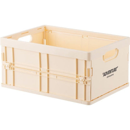 Collapsible Plastic Bin 14 x 10 x 7 Inches Gray Office File Holder Letter-Size Lightweight Desk Organizer Nestable Container for Home Worksp