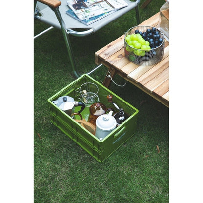 Collapsible Plastic Bin 14 x 10 x 7 Inches Gray Office File Holder Letter-Size Lightweight Desk Organizer Nestable Container for Home Worksp