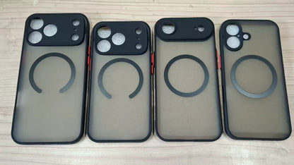 Magnetic Silicone iPhone Case with Raised Edge Protection & Wireless Charging – All Models 12 to 17