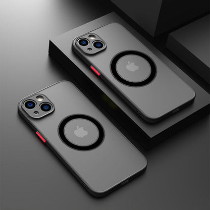 Magnetic Silicone iPhone Case with Raised Edge Protection & Wireless Charging – All Models 12 to 17