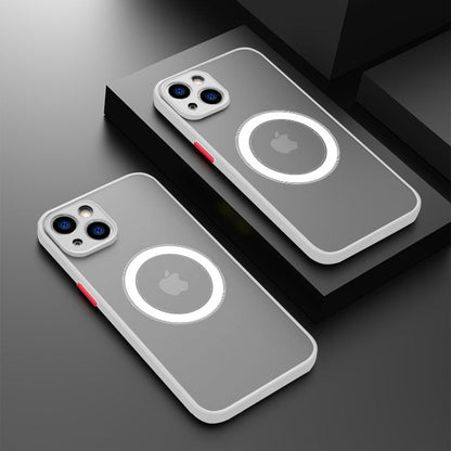 Magnetic Silicone iPhone Case with Raised Edge Protection & Wireless Charging – All Models 12 to 17