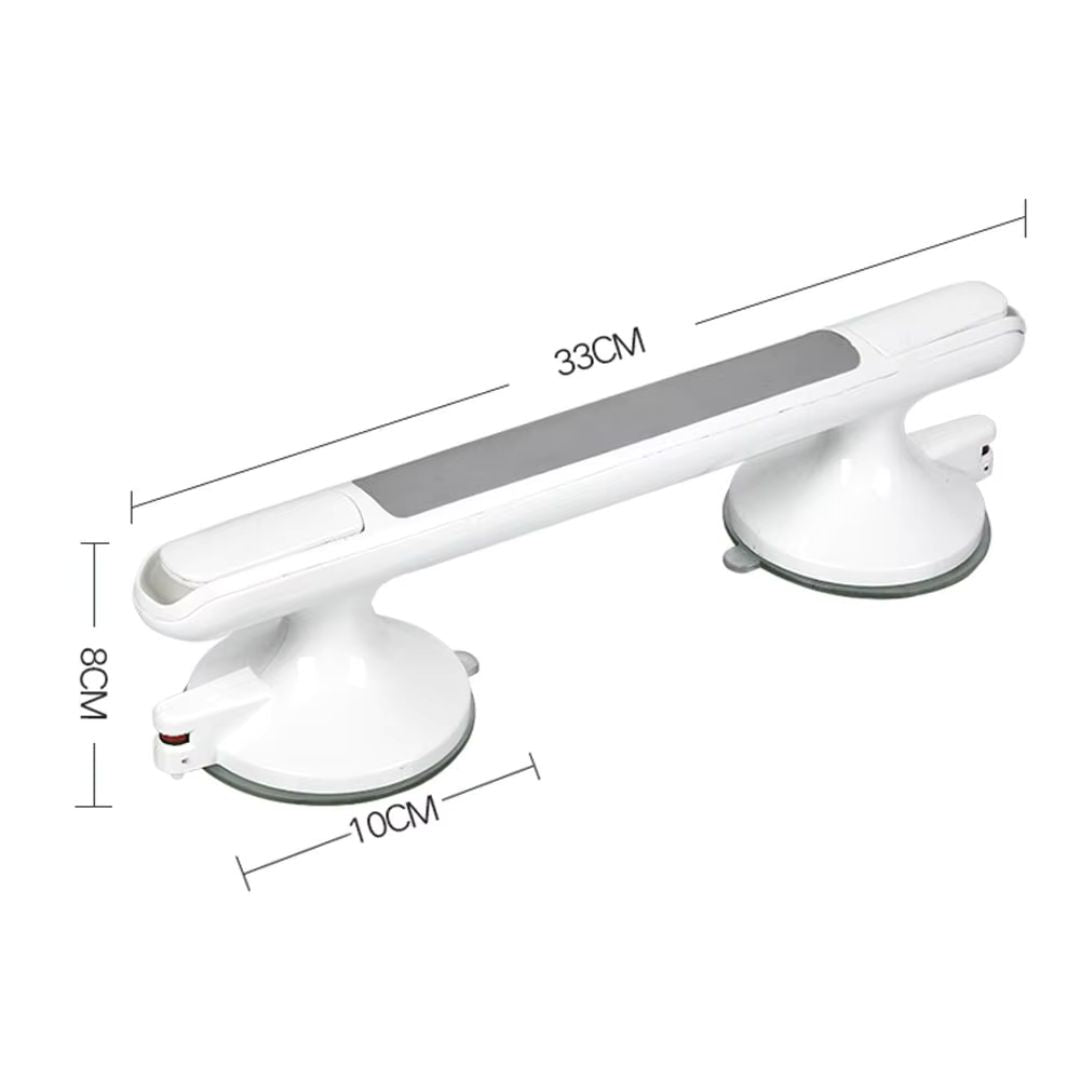 Bathroom Safety Grab Bar with Suction Grip – Non-Slip Support Handle for Shower, Bath & Toilet – No-Drill Installation
