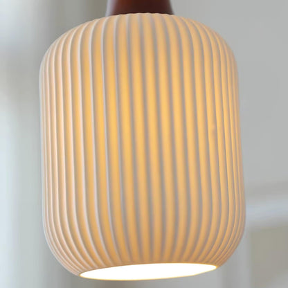 Ceramic Hanging Light Fixture White 9 Inch Diameter Adjustable Cord for Kitchen Island Dining Table Bedroom Restaurant Modern Farmhouse Styl
