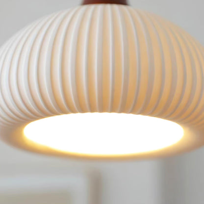 Ceramic Hanging Light Fixture White 9 Inch Diameter Adjustable Cord for Kitchen Island Dining Table Bedroom Restaurant Modern Farmhouse Styl