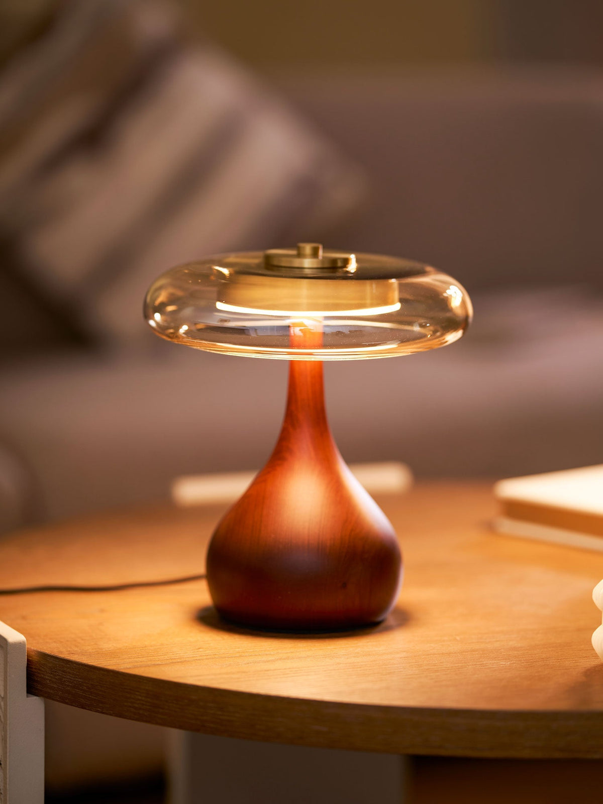 Desk Lamp with 3 Color Temperatures Glass and Brass LED Touch Light for Bedroom Office Nightstand Reading Warm Cool Neutral White 12W 10 Inc