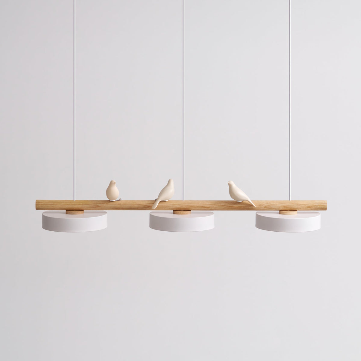 Sculptural Bird Ceiling Light 31 in with Movable Resin Accent LED Dimmable Metal Wood for Dining Room Bedroom Living Room Kitchen Modern Art