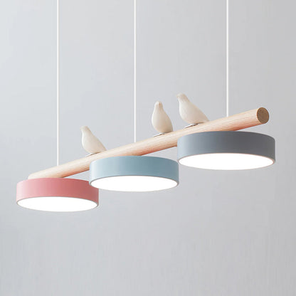 Sculptural Bird Ceiling Light 31 in with Movable Resin Accent LED Dimmable Metal Wood for Dining Room Bedroom Living Room Kitchen Modern Art