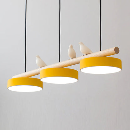 Sculptural Bird Ceiling Light 31 in with Movable Resin Accent LED Dimmable Metal Wood for Dining Room Bedroom Living Room Kitchen Modern Art