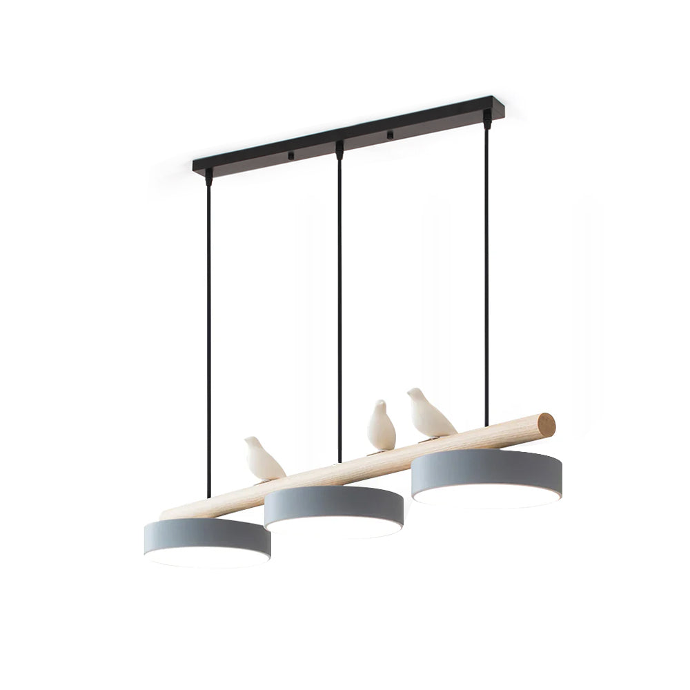 Sculptural Bird Ceiling Light 31 in with Movable Resin Accent LED Dimmable Metal Wood for Dining Room Bedroom Living Room Kitchen Modern Art