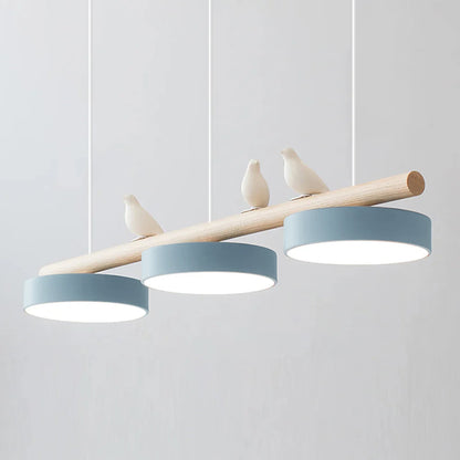 Sculptural Bird Ceiling Light 31 in with Movable Resin Accent LED Dimmable Metal Wood for Dining Room Bedroom Living Room Kitchen Modern Art