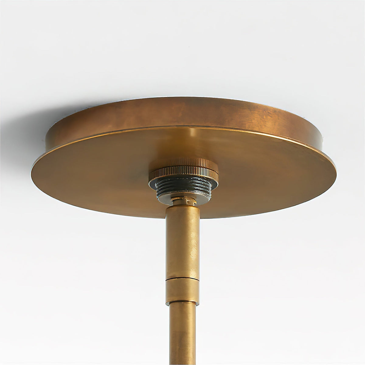 Fabric Drum Shade Ceiling Fixture 15 in Gold Metal Frame Height-Adjustable Drop Light for Dining Spaces Bedchambers Entryways Modern Farmhou