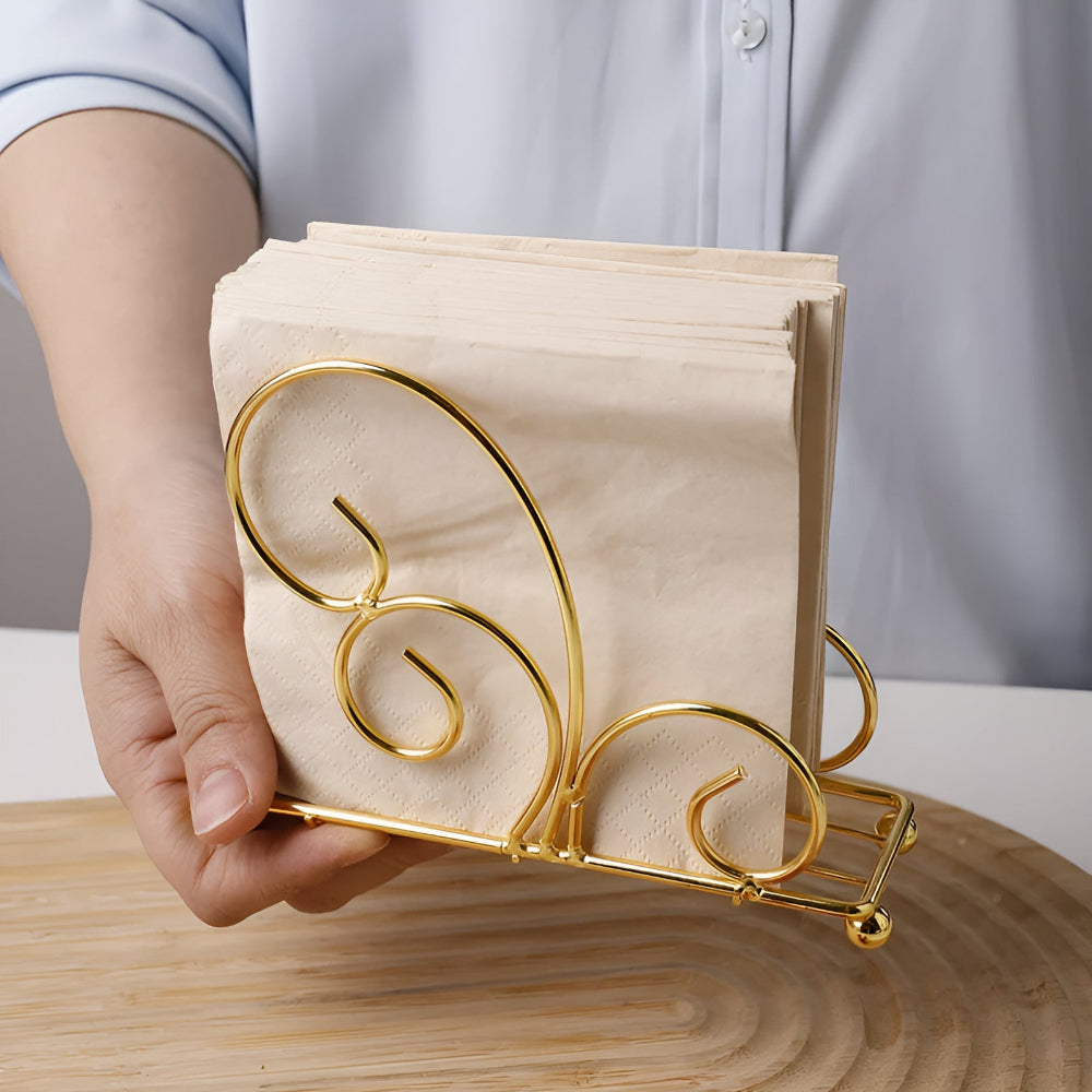 Sienna Napkin Holder for Table - Premium Iron, Space-Saving Design