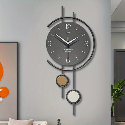 Silent Scandinavian Wall Clock | Modern Design with Large Easy-Read Numbers | Durable Iron Frame for Tranquil Interiors