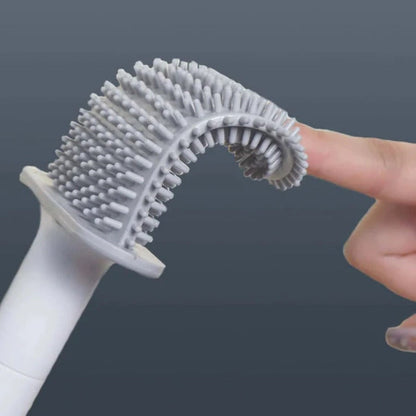 Silicone Toilet Brush with Flexible Bristles and Finish – Best Toilet Brush Set for Hygienic Cleaning