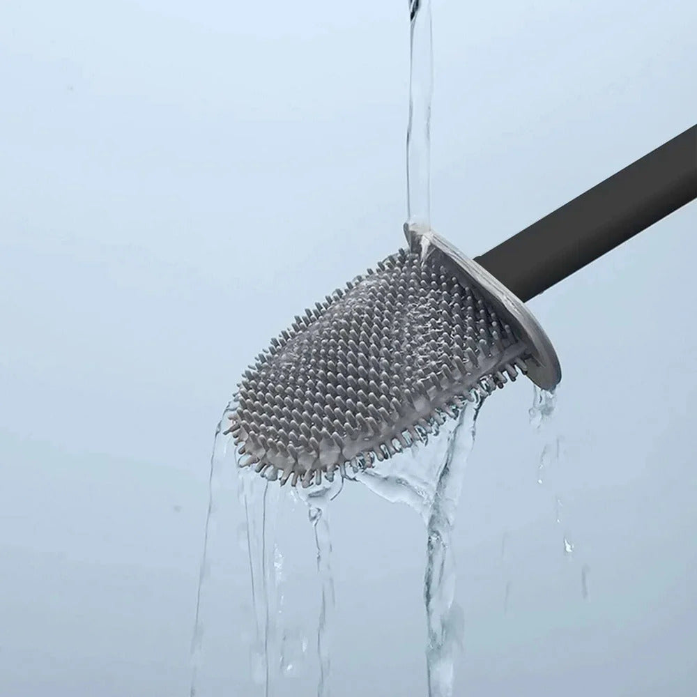 Silicone Toilet Brush with Flexible Bristles and Finish – Best Toilet Brush Set for Hygienic Cleaning
