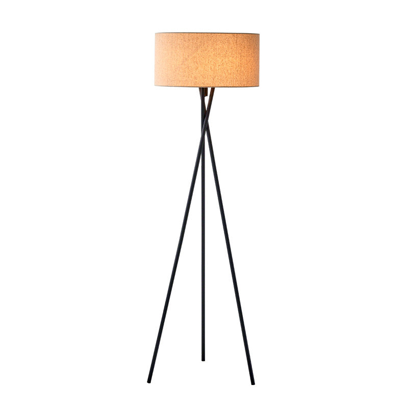 Upright Light with Cloth Shade 16-Inch for Living Room Bedroom & Reading Cozy Ambient Illumination Iron Base Modern Minimalist Home Accent