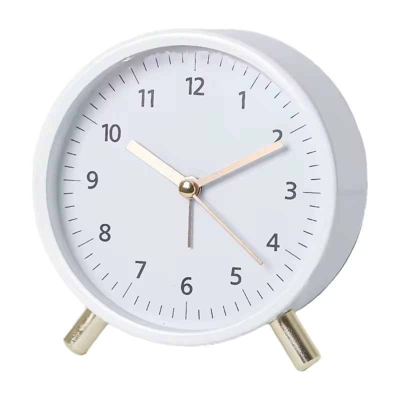 Silva Table Clock - Silent Scandinavian Design, Compact Desk Clock