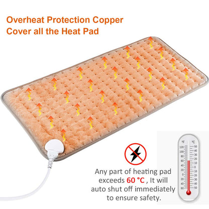 Therapeutic Heat Wrap with 10 Temperature Settings for Sore Muscles & Tension Relief – Soft Fabric, Auto Shutoff, Machine Washable for