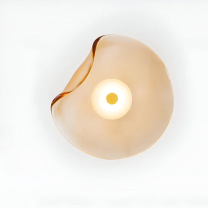 Curved Glass LED Wall Sconce 10 in Warm White Bidirectional Light Fixture for Bedroom Hallway Living Room Modern Indoor Accent Lighting