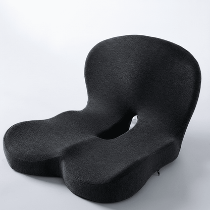 Memory Foam Seat Cushion for Office Chair, Car & Home | Non-Slip Base | Pressure Relief Support for Tailbone, Back & Hips | Portable Everyda