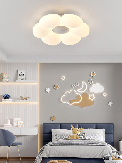 Flush Mount LED Ceiling Light 20 in Diameter Metal Acrylic Fixture for Bedrooms Dining Rooms Living Spaces Low Profile Modern Overhead Light