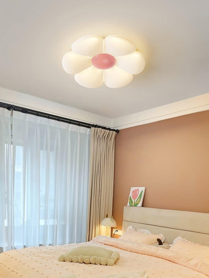 Flush Mount LED Ceiling Light 20 in Diameter Metal Acrylic Fixture for Bedrooms Dining Rooms Living Spaces Low Profile Modern Overhead Light