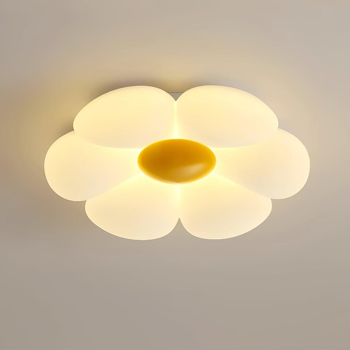 Flush Mount LED Ceiling Light 20 in Diameter Metal Acrylic Fixture for Bedrooms Dining Rooms Living Spaces Low Profile Modern Overhead Light