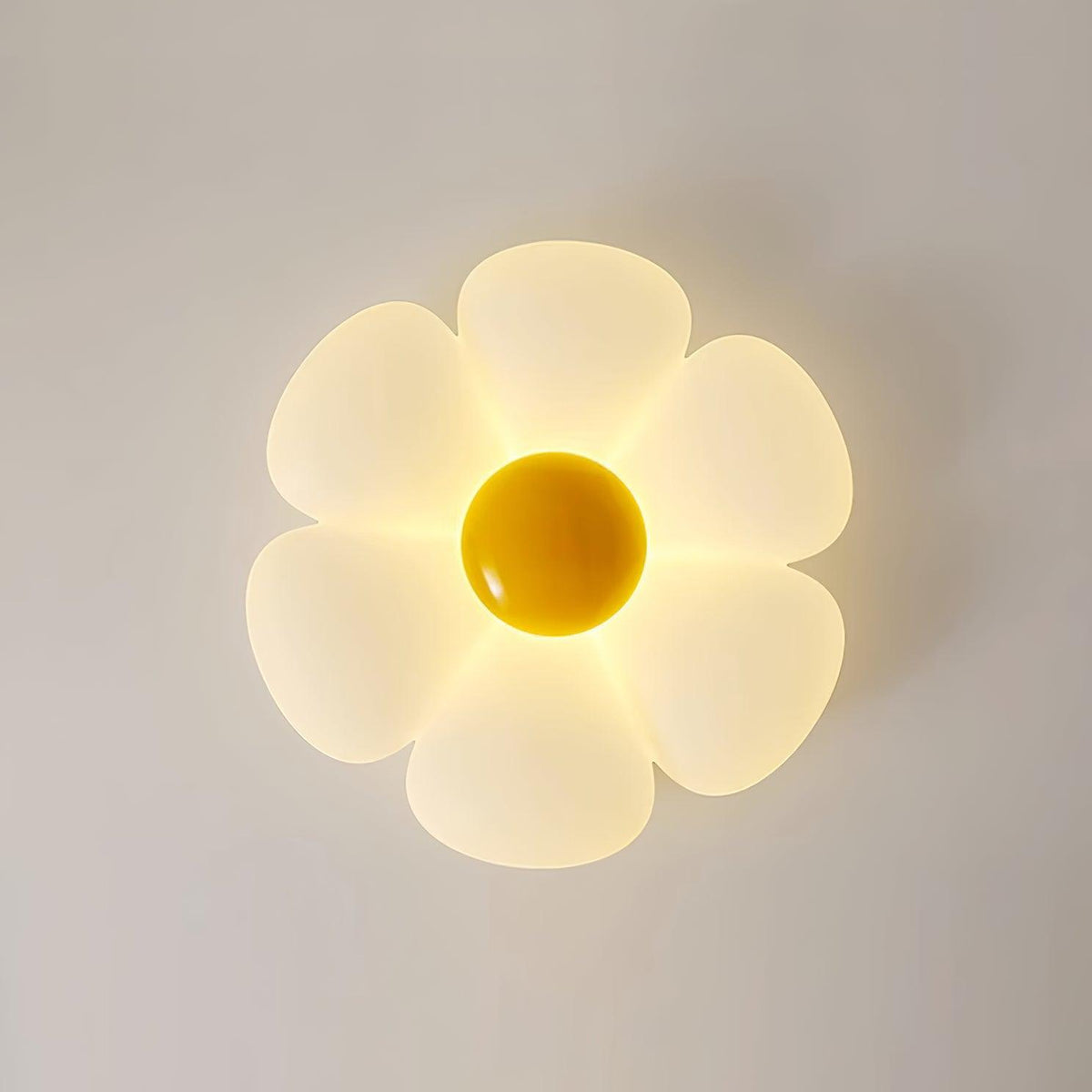 Flush Mount LED Ceiling Light 20 in Diameter Metal Acrylic Fixture for Bedrooms Dining Rooms Living Spaces Low Profile Modern Overhead Light