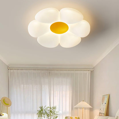 Flush Mount LED Ceiling Light 20 in Diameter Metal Acrylic Fixture for Bedrooms Dining Rooms Living Spaces Low Profile Modern Overhead Light