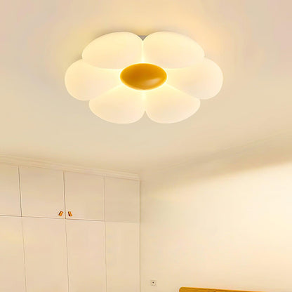 Flush Mount LED Ceiling Light 20 in Diameter Metal Acrylic Fixture for Bedrooms Dining Rooms Living Spaces Low Profile Modern Overhead Light