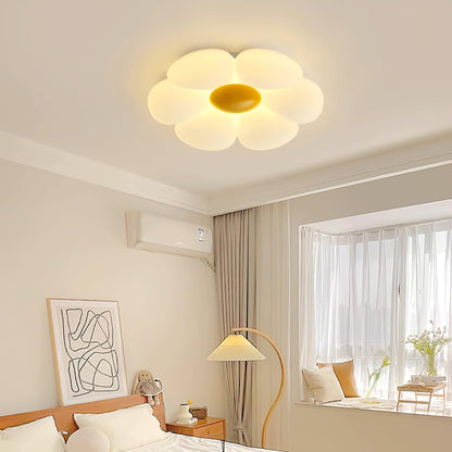 Flush Mount LED Ceiling Light 20 in Diameter Metal Acrylic Fixture for Bedrooms Dining Rooms Living Spaces Low Profile Modern Overhead Light