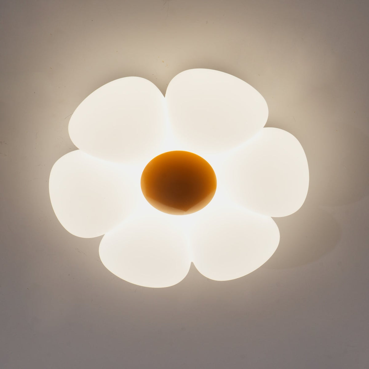 Flush Mount LED Ceiling Light 20 in Diameter Metal Acrylic Fixture for Bedrooms Dining Rooms Living Spaces Low Profile Modern Overhead Light