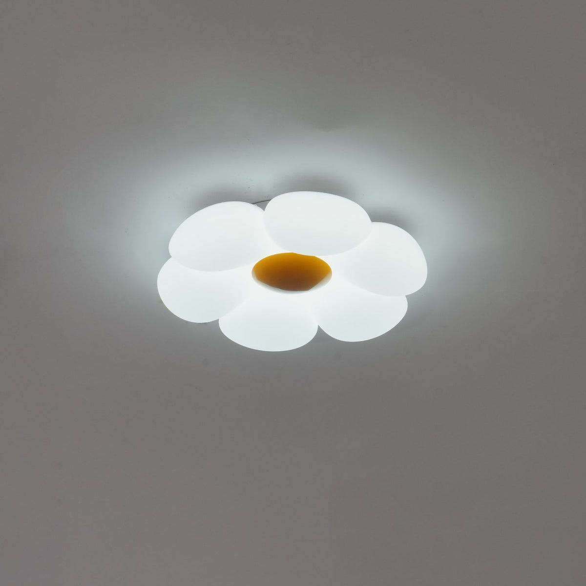 Flush Mount LED Ceiling Light 20 in Diameter Metal Acrylic Fixture for Bedrooms Dining Rooms Living Spaces Low Profile Modern Overhead Light