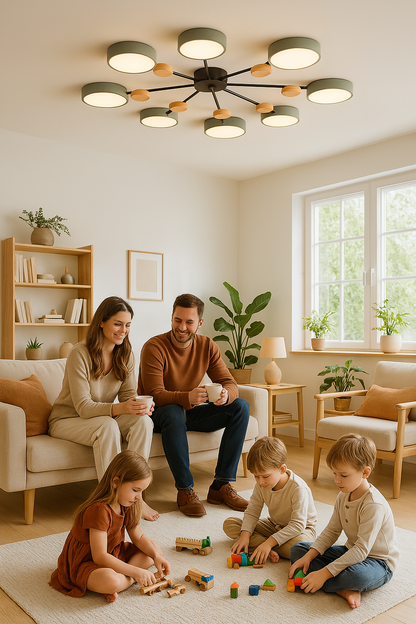 Branching LED Ceiling Light – Scandinavian Modern Design – Aluminum & Acrylic – Warm White 3000K – Energy-Efficient Fixture for Living