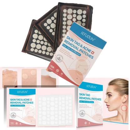 Skin Tag & Wart Removal Patches – Natural Herbal Formula for Smooth Skin – Gentle Spot Treatment Plasters for Moles & Blemishes