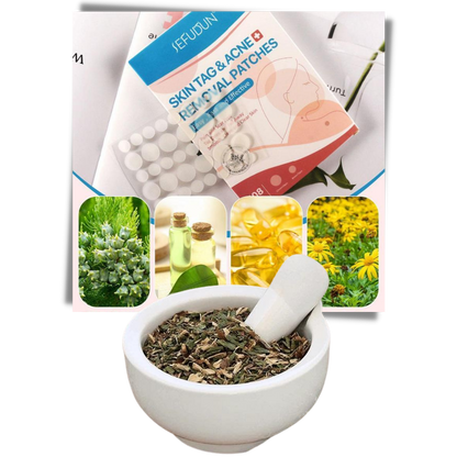 Skin Tag & Wart Removal Patches – Natural Herbal Formula for Smooth Skin – Gentle Spot Treatment Plasters for Moles & Blemishes